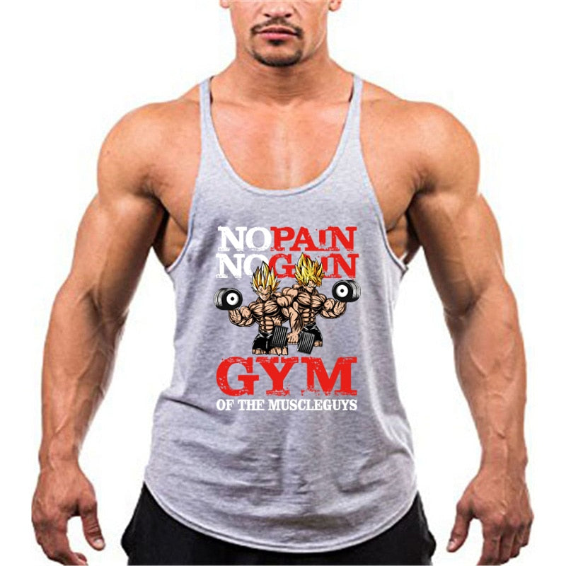 No Pain No Gain vest Fitness clothing Cotton gym singlets - IBodishop