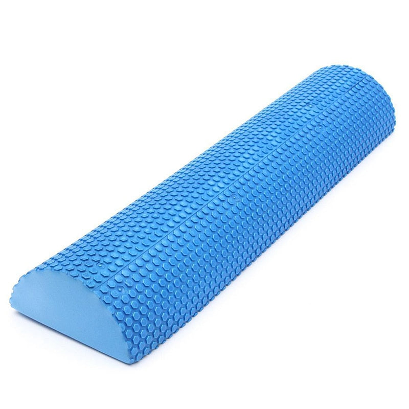 EVA Foam Yoga Roller Pilates Fitness Half Round Foam Roller With Massage Floating Point 30cm 45cm 60cm - IBodishop