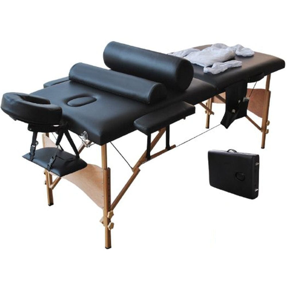 2 Sections Folding Portable SPA Bodybuilding Massage Table Set - IBodishop
