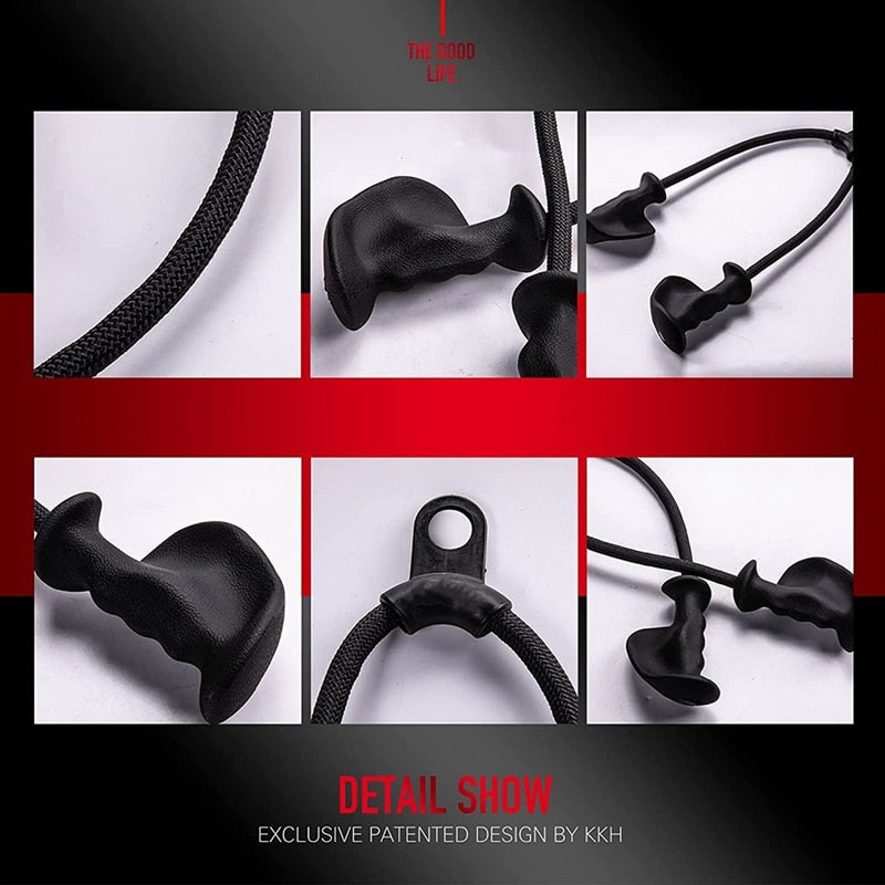 Ergonomic Triceps Rope Pull Down with Anti-Slippery Natural Rubber Grip for More Muscle Fibers-Gym Rope for Push Downs