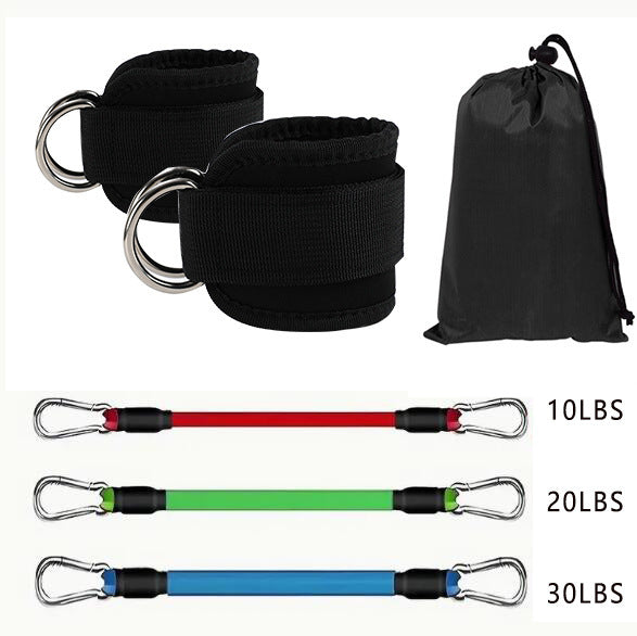 Resistance Bands Promo with Ankle Straps from 10-30lbs with carry bag