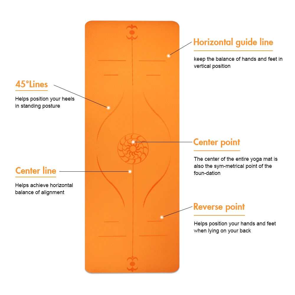 Eco-Friendly Multi Colored Mats - Non-Slip Orange- soft on the knees-multi layered