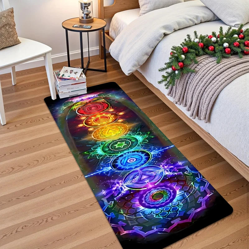 Color chakra yoga mat