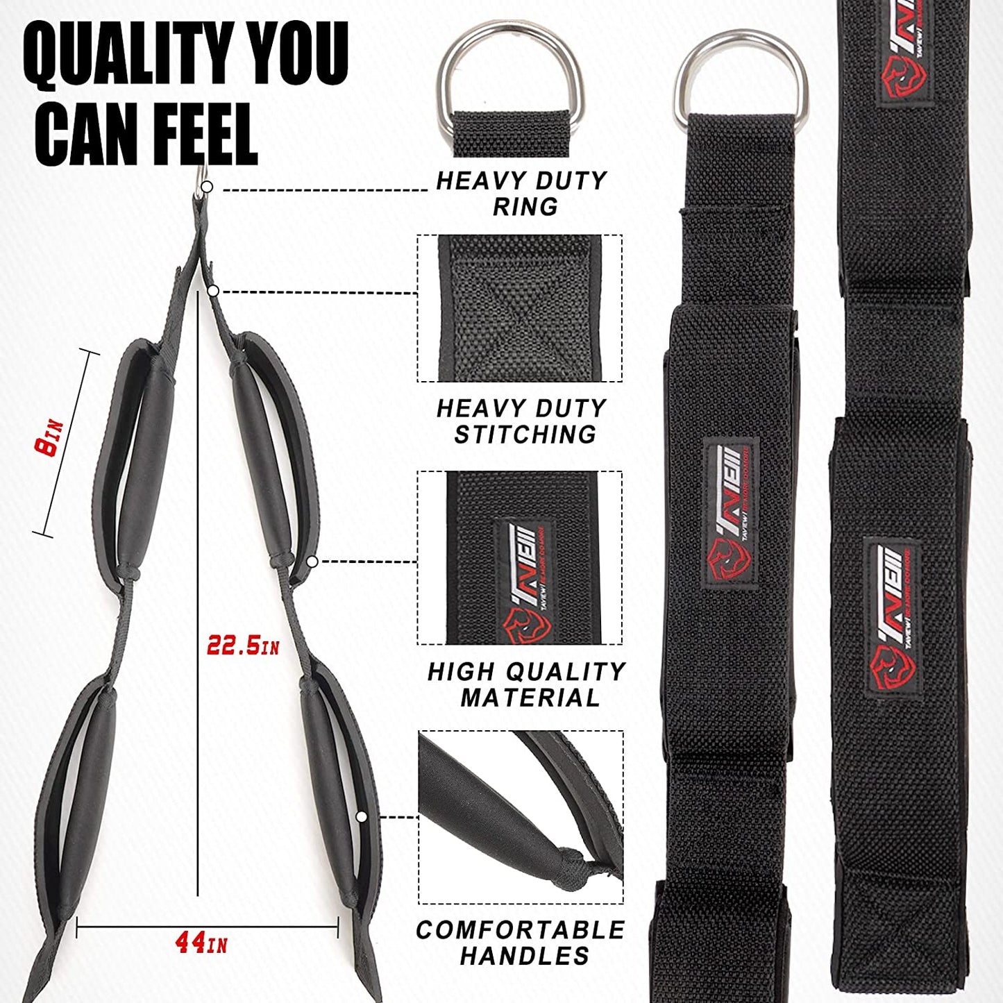 Tricep Pull Down Rope Long Tricep Rope Cable Attachment Gym Rope Push Downs Crunches Facepulls Cable Rope 2 Neoprene Handles
